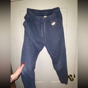 hollister blue sweat pants / joggers